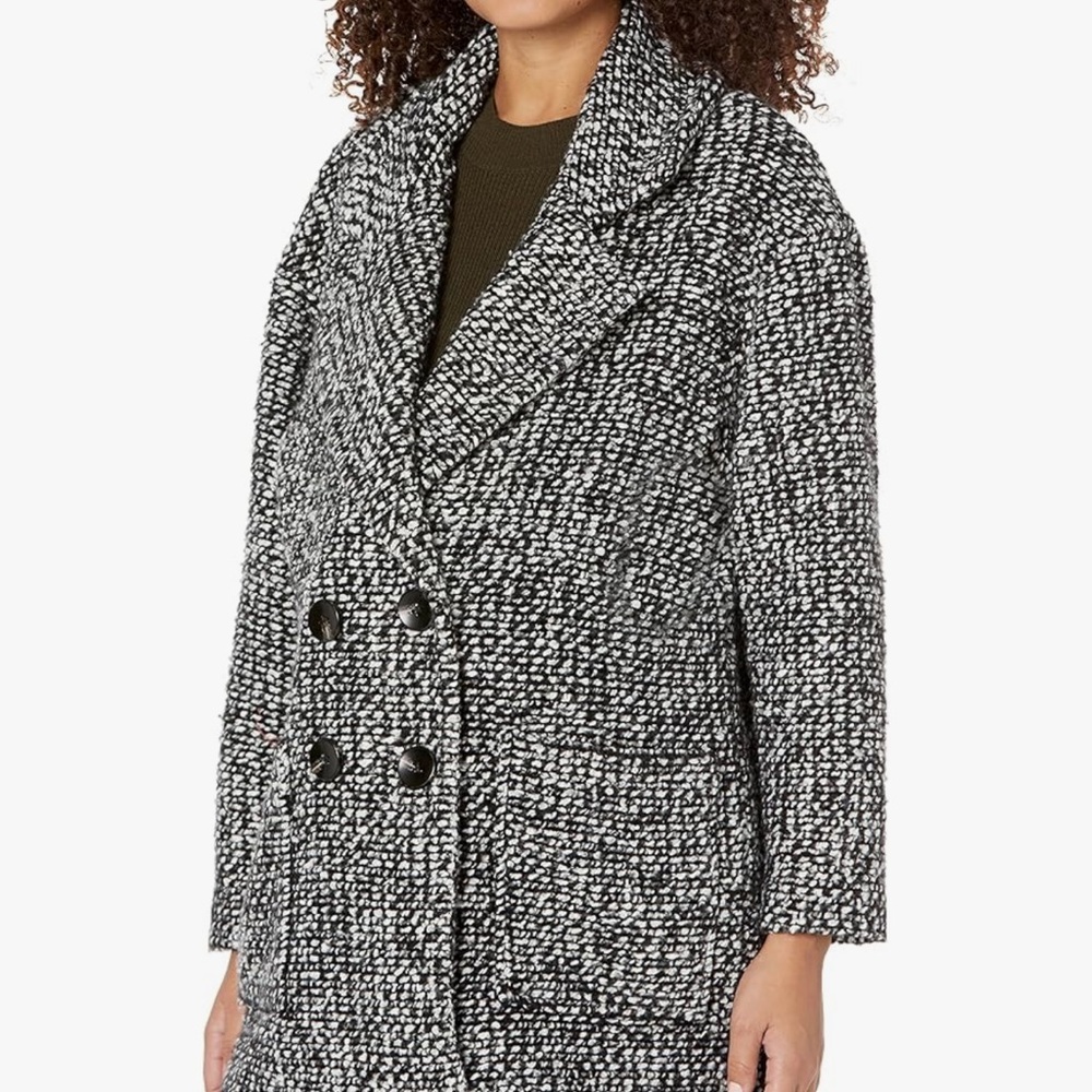 Hatch Maternity Bristol Black & White Coat Size 2